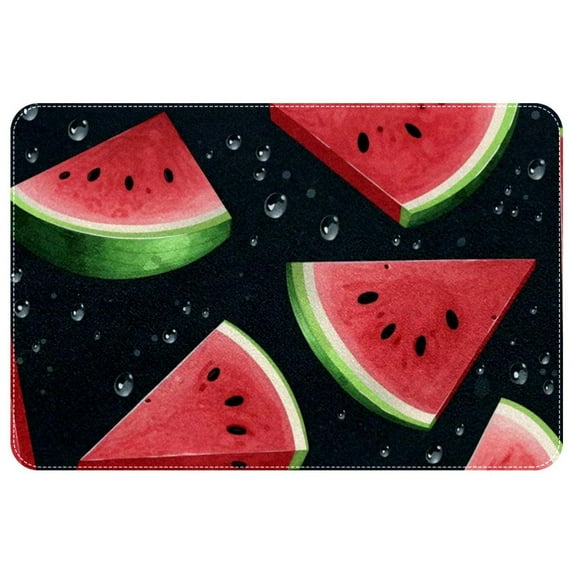 Watermelon Soft Polyester Non-Slip Machine Washable Floor Carpet Door Mat Office Rugs