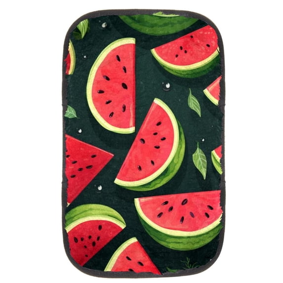 Watermelon Soft and Comfortable 12.5x8.2 Inch Furry Printed Car Armrest Cover - Armrest Accessories and Accessory