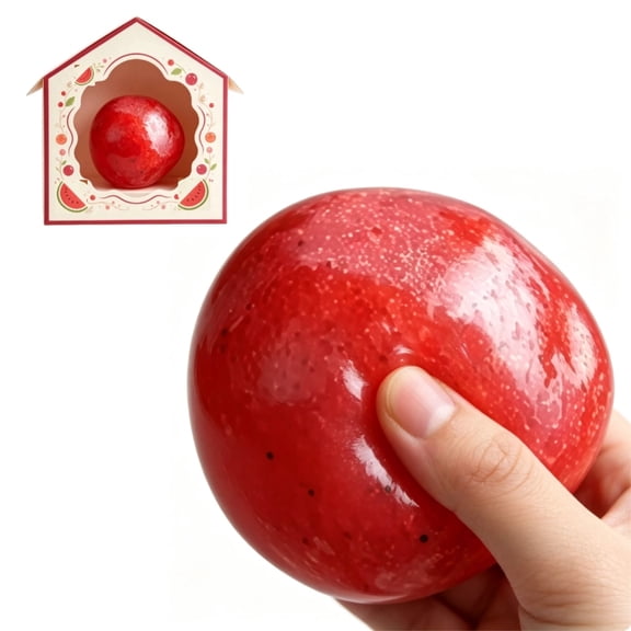 Watermelon Squeezable Ball,Malt Sugar Balls, Sensory Squishies for Relieve Stress, Ultra Soft and Moldable Slow Rise
