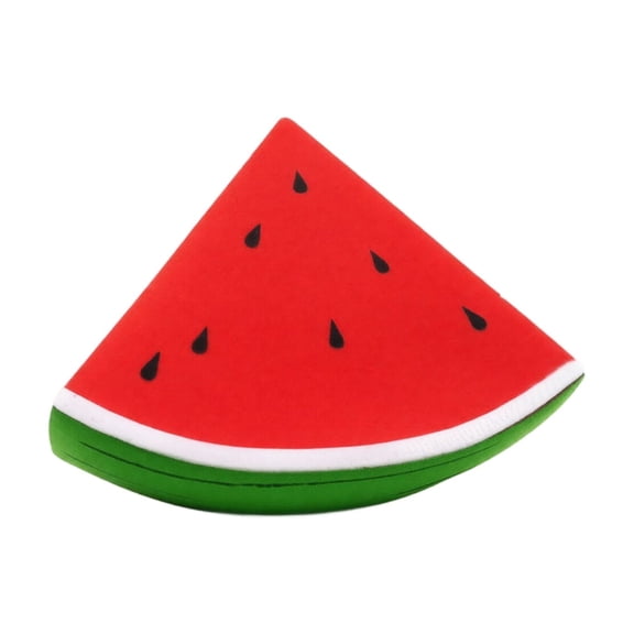 Watermelon Squeeze Ball, Watermelon Slice Slow Rising Squeeze Ball High Simulation Fruit Foam Wedge Stress Relief Cushion Soft Hand Wrist Therapy Fidget Desktop Accessory, red