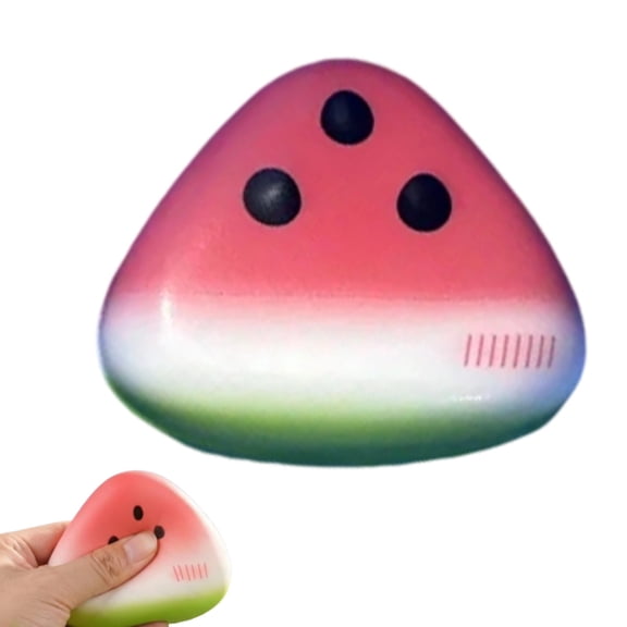 Watermelon Stress Ball - Crunchy & Crispy Sensory Squeeze Ball with Buttery-Soft Feel, ASMR Fidget Tool for Adults Anxiety Relief,1 PCS