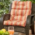 thumbnail image 1 of Watermelon Stripe Outdoor High Back Chair Cushion, 1 of 7