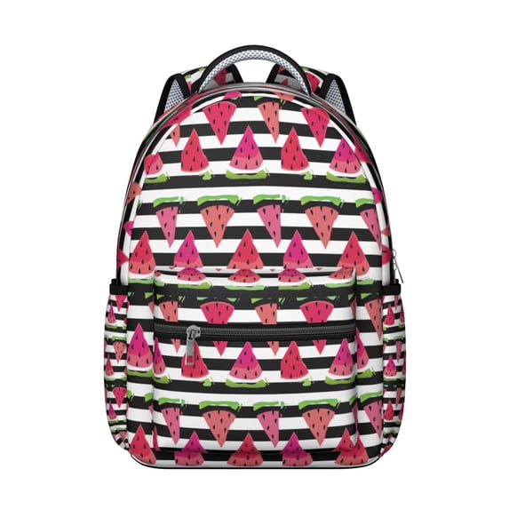 Watermelon Style Backpack - Lightweight School Bag for High School & University, Roomy Travel Backpack with Organizational Features, Great Gift for Back to School Season, Comfortable Shoulder Straps