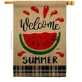 thumbnail image 1 of Watermelon Summer Summertime Fun & Sun 28 x 40 in. Double-Sided Decorative Vertical House Flags for Decoration Banner Garden Yard Gift, 1 of 1