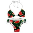 thumbnail image 1 of Watermelon Swimming Suits Women Bikini Sets, Detachable Sponge, Adjustable Strap, Two-Pack - Ideal for Beach and Pool Parties, 1 of 6