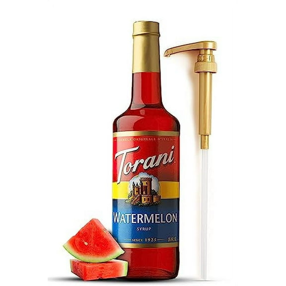 Watermelon Syrup for Drinks 25.4 Ounces Flavoring for Drinks with Fresh Finest Syrup Pump