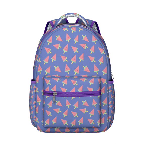 Watermelon Themed Laptop Backpack - Stylish & Practical Bag for Students & Adults, Roomy Compartments for Books & Essentials, Comfortable Carry, Trendy Summer & Fall Look, Perfect Gift