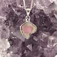 thumbnail image 1 of Watermelon Tourmaline Raw Freeform Sterling Silver Pendant, 1 of 2