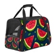 thumbnail image 1 of Watermelon Ultimate Pet Travel Bag with 900D Oxford Cloth Fabric and Sherpa Base Material - 17x10x11.8 in - Nylon Webbing for Comfort - Convenient and Durable Design for, 1 of 7