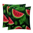 thumbnail image 1 of Watermelon Velvet Bed Pillow Throw Covers Pillow Inserts Throw Pillows with Unique Patterns - Set of 2, Sizes 16x16, 18x18, 20x20 Inches for Various Occasions, 1 of 6