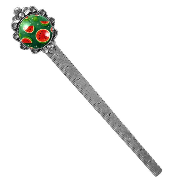 Watermelon Vintage Silver Lace-Edged Bookmark: a Gift for Readers and Book Lovers