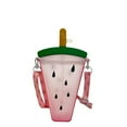 thumbnail image 1 of Watermelon Water Bottles with Straw 11.26oz Drinking Cup Adjustable Shoulder Strap for Sports Seaside Camping Travel, 1 of 5