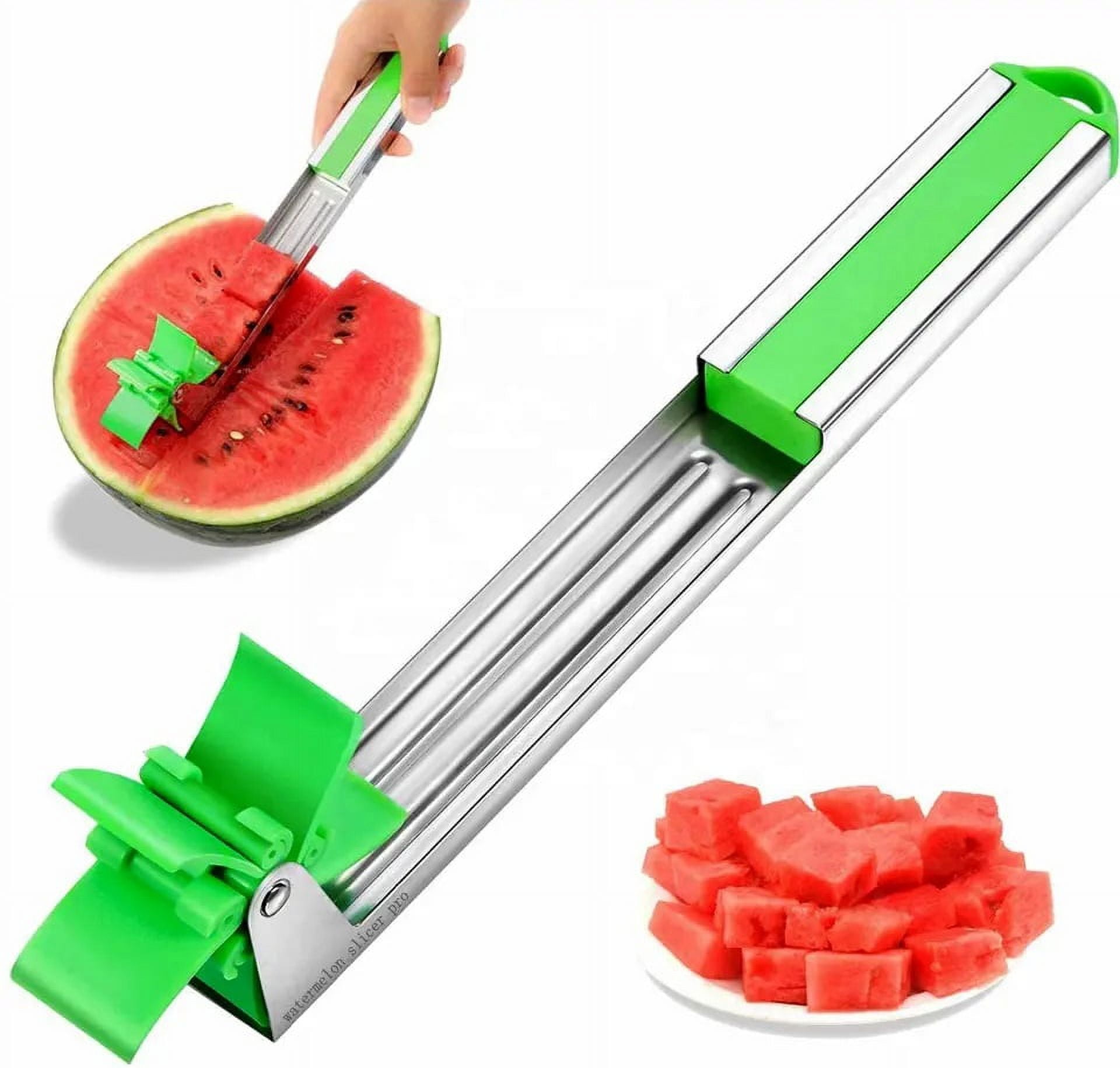 UDIYO 4Pcs Melon Baller Scoop Set,Professional 2 In 1 Stainless Steel  Watermelon Cutter Fruit Carving Tools Set,Fruit Scooper Seed Remover  Watermelon Knife for Dig Pulp Separator Fruit Slicer 