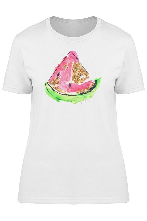 Watermelon With Golden T-Shirt Women -Image by Shutterstock, Female Small