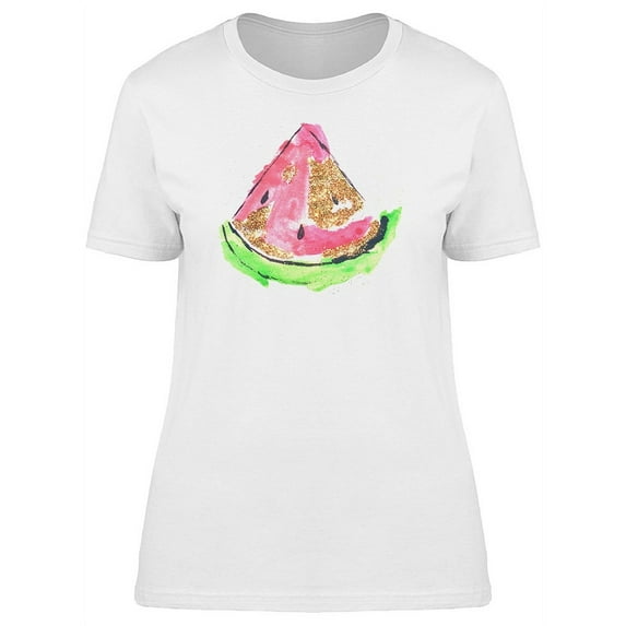 Watermelon With Golden T-Shirt Women -Image by Shutterstock, Female Small
