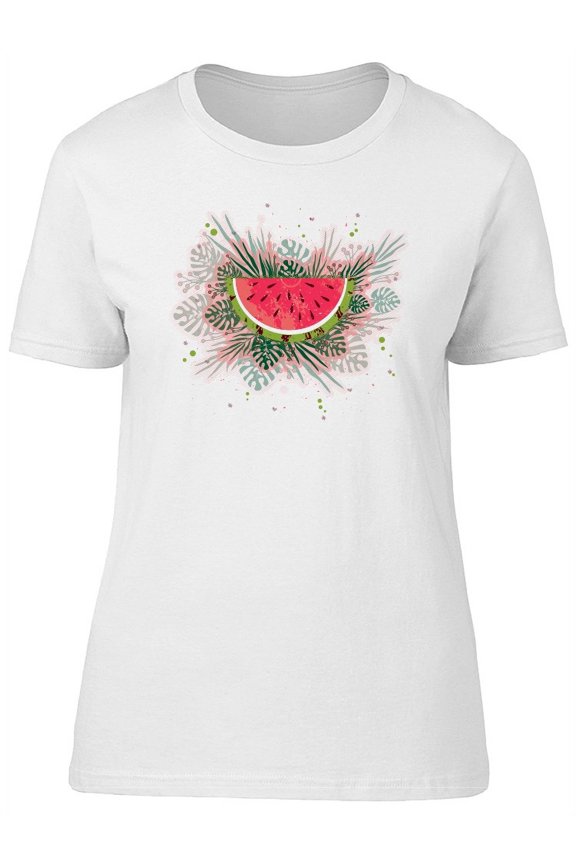 Watermelon With Plants T-Shirt Women -Image by Shutterstock, Female Small