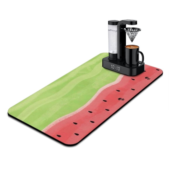 Watermelon and Summer Party Coffee Maker Mat Multi-Purpose Mat for Coffee and Pet Bowls