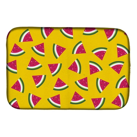 Watermelon on Yellow Dish Drying Mat