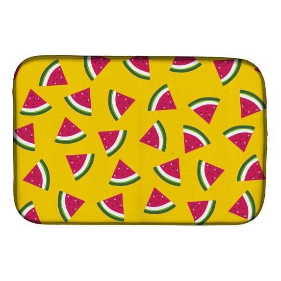 Watermelon on Yellow Dish Drying Mat