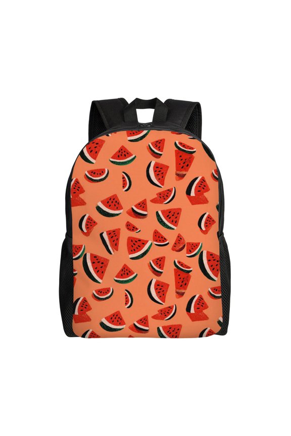 Watermelon slices pattern Backpack with 15 Inch Laptop Compartment,Water-Resistant Daypack, Large Capacity Backpack with Adjustable Breathable Shoulder Straps for Daily Use Travel Gym