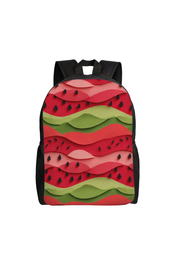 Watermelon slices pattern Backpack with 15 Inch Laptop Compartment,Water-Resistant Daypack, Large Capacity Backpack with Adjustable Breathable Shoulder Straps for Daily Use Travel Gym