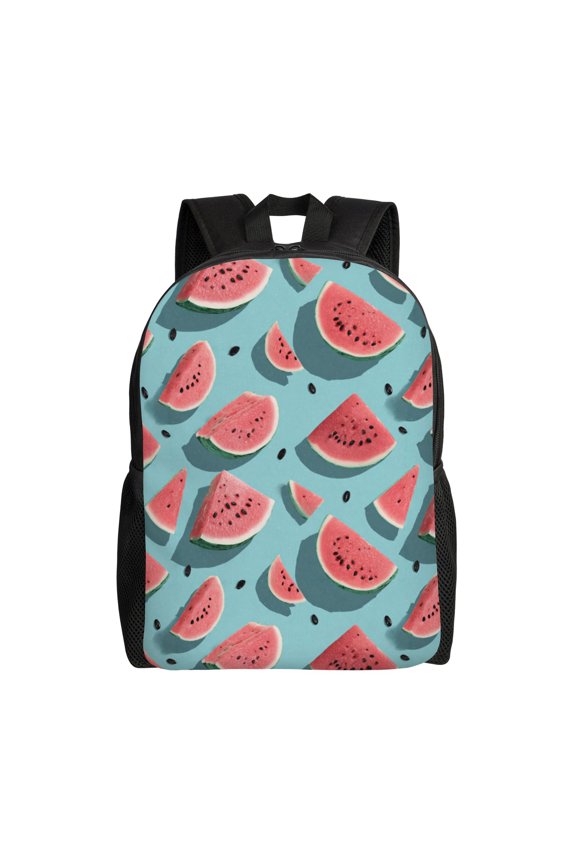 Watermelon slices pattern Backpack with 15 Inch Laptop Compartment,Water-Resistant Daypack, Large Capacity Backpack with Adjustable Breathable Shoulder Straps for Daily Use Travel Gym