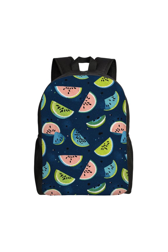 Watermelon slices pattern Backpack with 15 Inch Laptop Compartment,Water-Resistant Daypack, Large Capacity Backpack with Adjustable Breathable Shoulder Straps for Daily Use Travel Gym