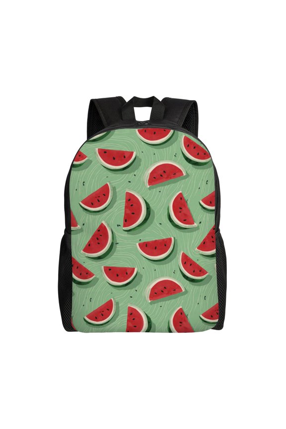 Watermelon slices pattern Backpack with 15 Inch Laptop Compartment,Water-Resistant Daypack, Large Capacity Backpack with Adjustable Breathable Shoulder Straps for Daily Use Travel Gym