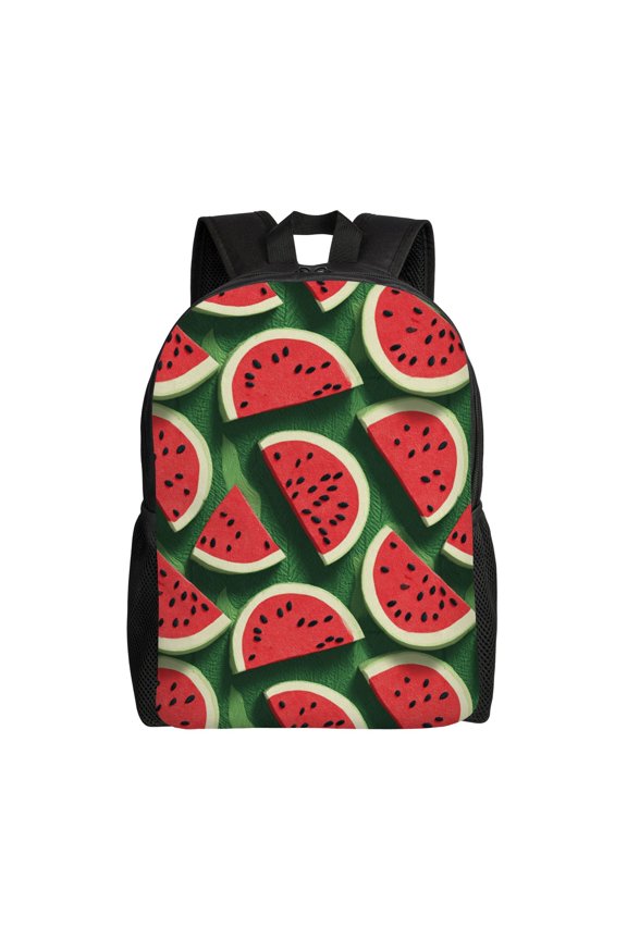 Watermelon slices pattern Backpack with 15 Inch Laptop Compartment,Water-Resistant Daypack, Large Capacity Backpack with Adjustable Breathable Shoulder Straps for Daily Use Travel Gym