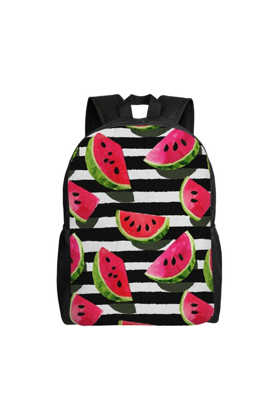 Watermelon slices pattern Backpack with 15 Inch Laptop Compartment,Water-Resistant Daypack, Large Capacity Backpack with Adjustable Breathable Shoulder Straps for Daily Use Travel Gym