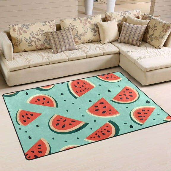 Watermelons Area Floor Mats Non-Slip Rugs Soft Doormat 31 x 20 inch Carpet for Living Dining Room Bedroom Decorative