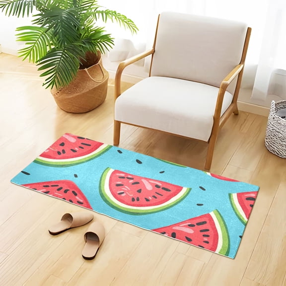 Watermelons Bathroom Rug Non Slip Bathroom Mats Entry Door Soft Carpets for Kitchen Bedroom Living Room 39x20 inch