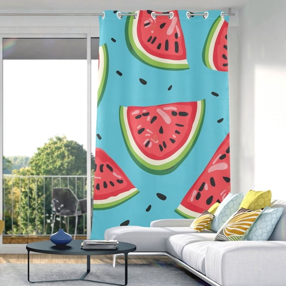 Watermelons Blackout Curtain Panels Drapes Privacy Assured with Light Filtering Curtains for Living room Bedroom Bathroom Window