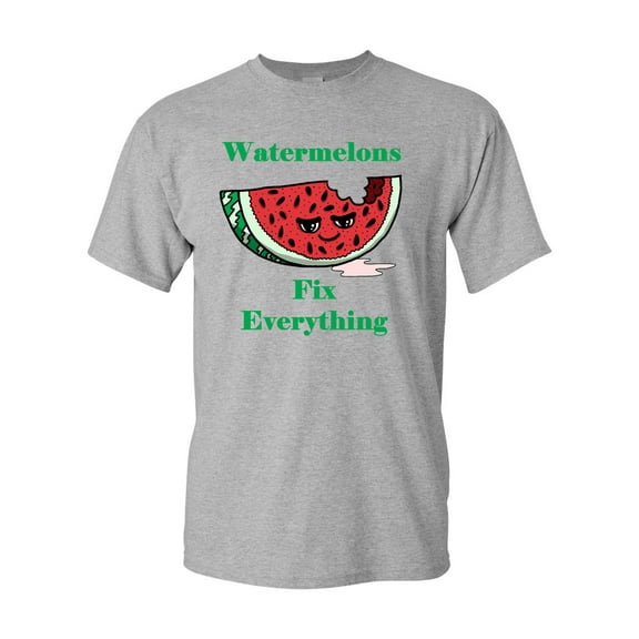 Watermelons Fix Everything Adult DT T-Shirts Tee