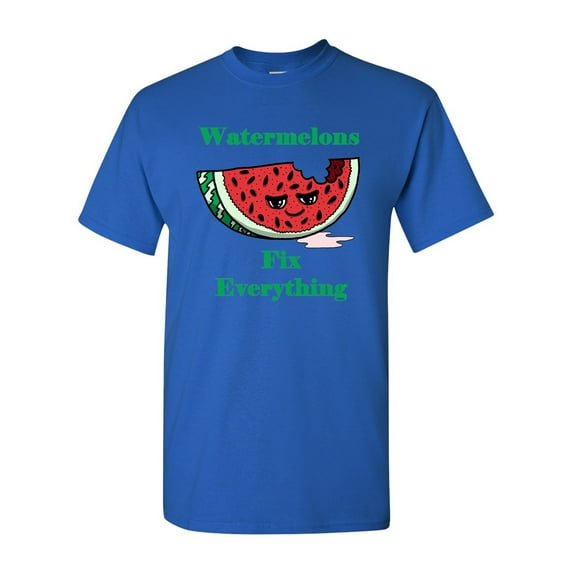 Watermelons Fix Everything Adult DT T-Shirts Tee