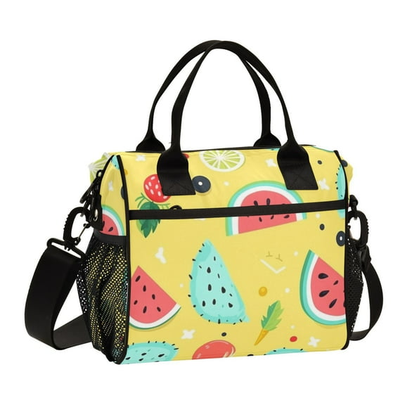 Watermelons Lemons Cactus Cooler Bag Lunch Bag Soft Cooler Cooling Tote Insulated Lunch Box for Adult Men Women