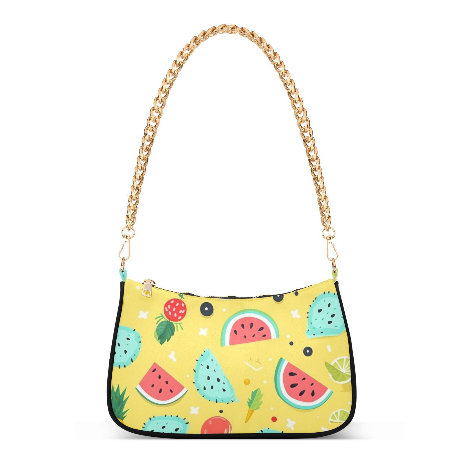 Watermelons Lemons CactusWomen Small Shoulder Bag Crossbody Tote Hobo Bags Purse Clutch Handbags with Chain Strap for Women