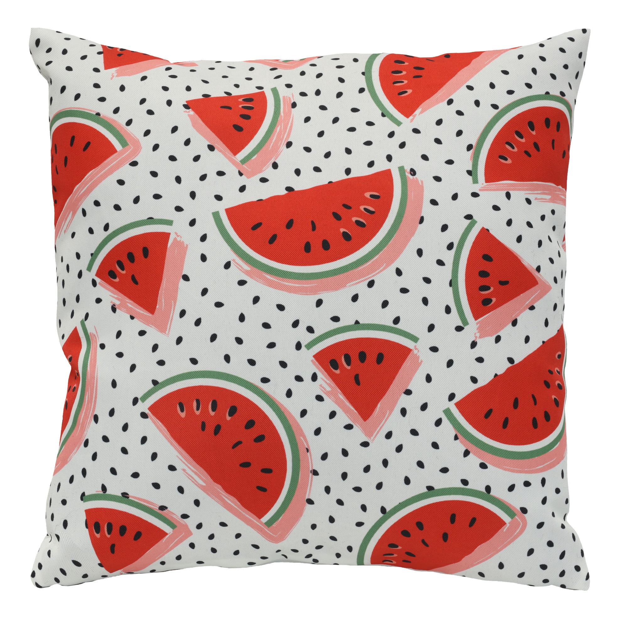 Watermelons Print Outdoor Pillow 16 x 16 in Multi