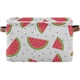 thumbnail image 1 of Watermelons Storage Basket, Durable Canvas Organizer With Handles Large Collapsible Storage Bins Boxes for Home Office - 1 Pack Home Decor, 1 of 7