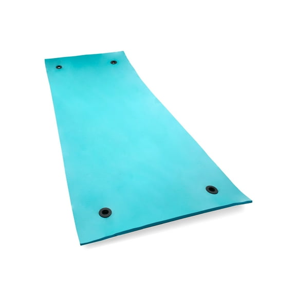 Big Joe Jumbo Non-Inflatable Pool Float for Adults, Blue Foam Waterpad, 15'x6