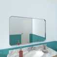 thumbnail image 1 of Waterpar 48 in. W x 32 in. H Rectangular Aluminum Framed Wall Bathroom Vanity Mirror in Silver, 1 of 2