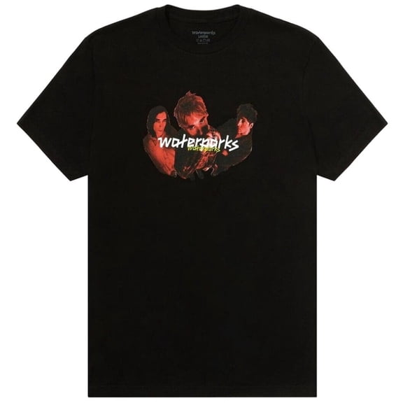 Waterparks Men's Officially Licensed Red Group Photo Tee T-Shirt in Black