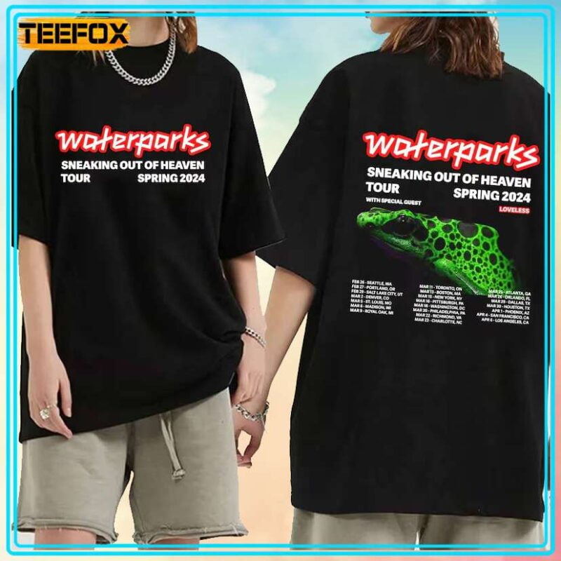 Waterparks Sneaking Out of Heaven Spring Tour 2024 Music Unisex TShirt