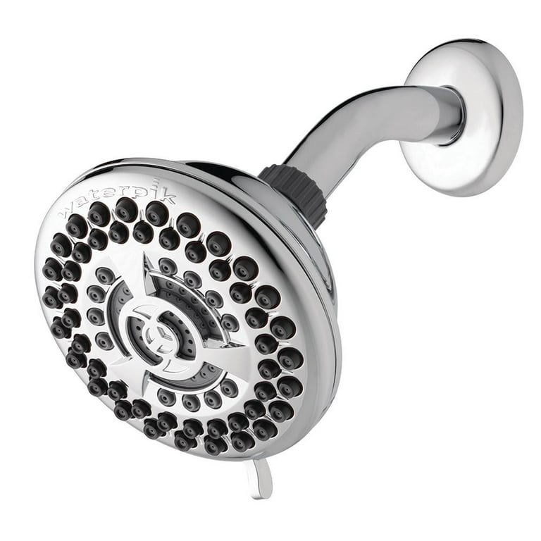 9-Spray 4.5 in. Single Wall Mount Low Flow Handheld Rain Shower Head in Chrome 9-Spray 4.5 in. Single Wall Mount Low Flow Handheld Rain Shower Head in Chrome