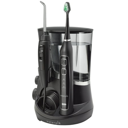 Waterpik Complete Care 5.0 Water Flosser + Sonic Toothbrush, Black