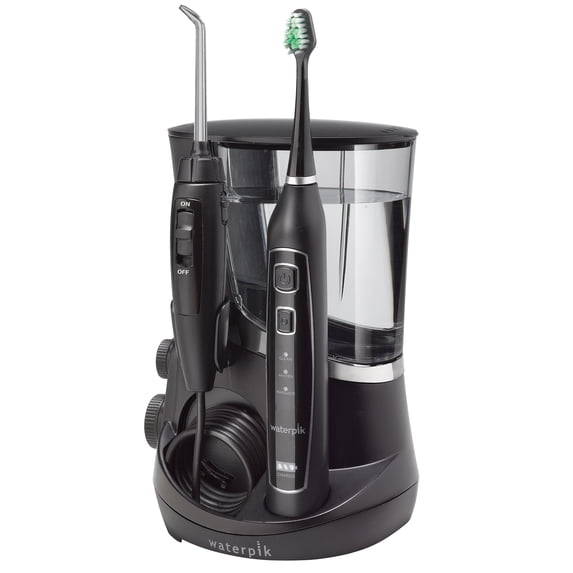 Waterpik Complete Care 5.0 Water Flosser + Sonic Toothbrush, Black