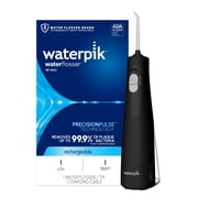 Waterpik Cordless 1100 Rechargeable Water Flosser with 2 Settings, ADA Accepted, Black