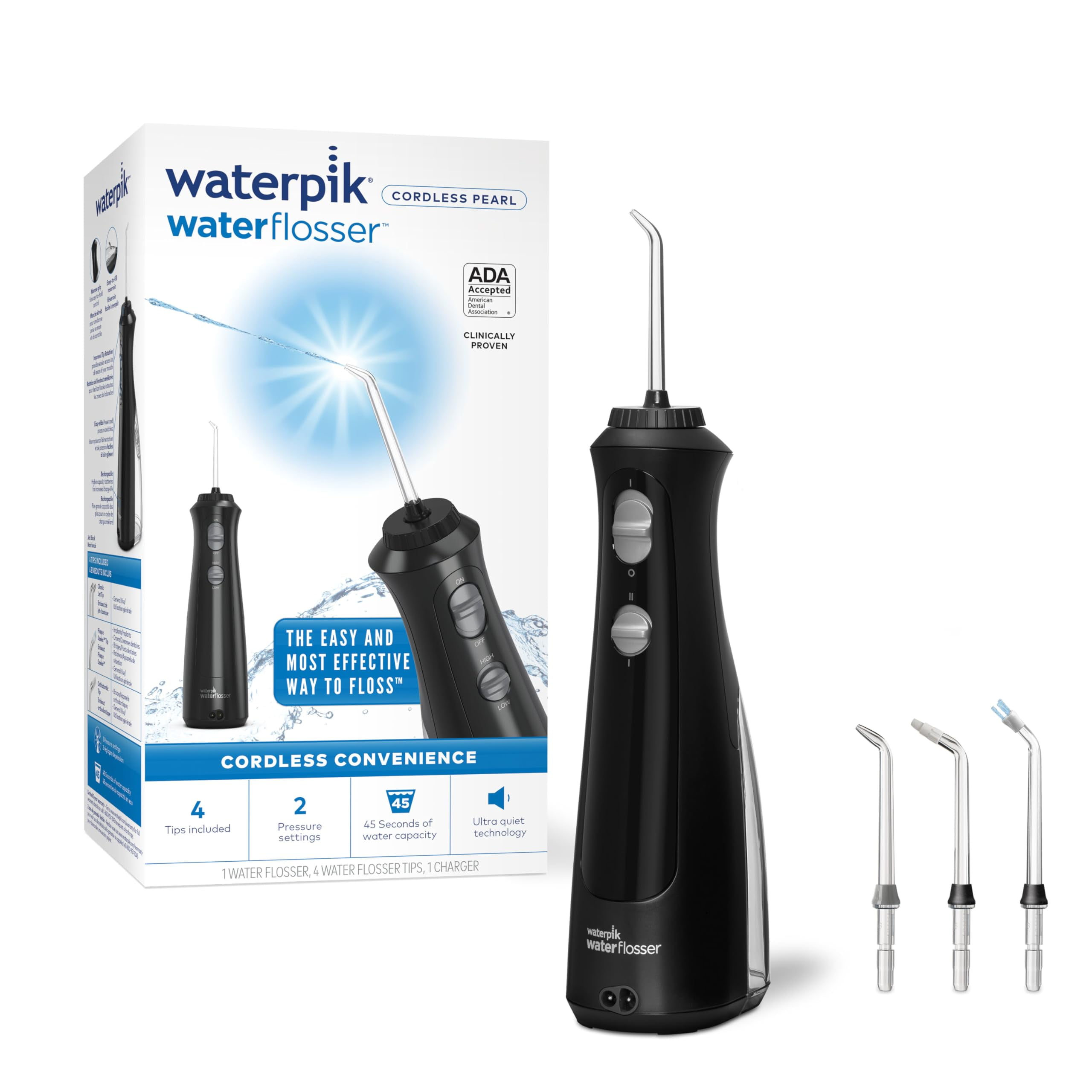 Waterpik Cordless Pearl Water Flosser Rechargeable Portable Water