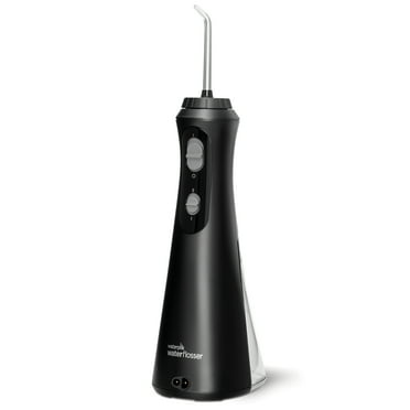 Waterpik Cordless Plus Water Flosser with 2 Settings, 4 Tips, ADA Accepted, Black