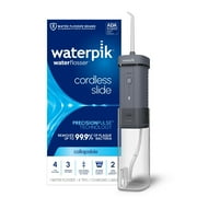 Waterpik Cordless Slide Water Flosser with 3 Settings, 4 Tips, ADA Accepted, Gray